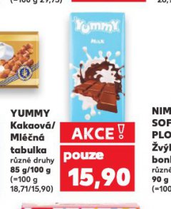 YUMMY KAKAOV� TABULKA