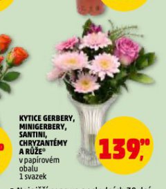KYTICE GERBERY, MINIGERBERY, SANTINI, CHRYZANT�MY A RَE