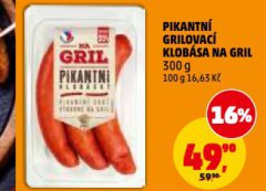 PIKANTNÍ GRILOVACÍ KLOBÁSA NA GRIL