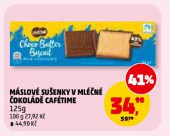 MÁSLOVÉ SUŠENKY V MLÉČNÉ ČOKOLÁDĚ CAFÉ TIME