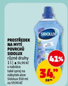 SIDOLUX PROST�EDEK NA MYT� POVRCH�