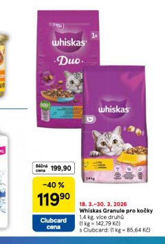 WHISKAS GRANULE PRO KOČKY