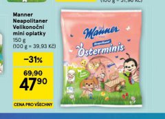 MANNER NEAPOLITANER VELIKONO�N� MINI OPLATKY
