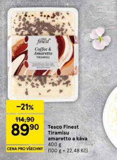 TESCO FINEST TIRAMISU AMARETTO A KÁVA