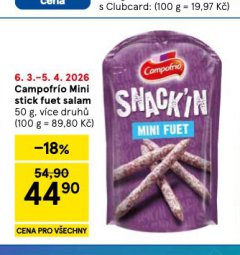 CAMPOFRIO MINI STICK FUET SALAM