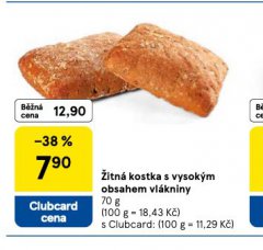 ŽITNÁ KOSTKA S VYSOKÝM OBSAHEM VLÁKNINY