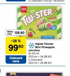 ALGIDA TWISTER MINI PINEAPPLE ZMRZLINA