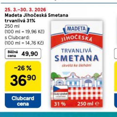 MADETA JIHO�ESK� SMETANA TRVANLIV� 31%