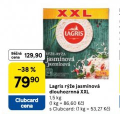 LAGRIS RÝŽE JASMÍNOVÁ DLOUHOZRNNÁ XXL