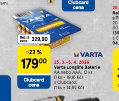 VARTA LONGLIFE BATERIE