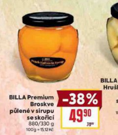 BILLA PREMIUM BROSKVE P�LEN� V SIRUPU SE SKO�IC�