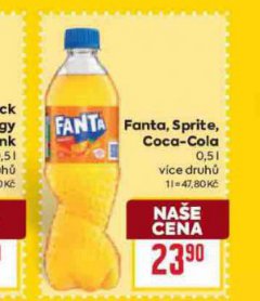 COCA COLA, FANTA, SPRITE