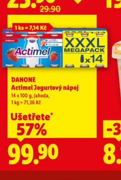 DANONE ACTIMEL JOGURTOV� N�POJ