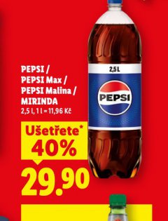PEPSI, PEPSI MAX, PEPSI MALINA, MIRINDA