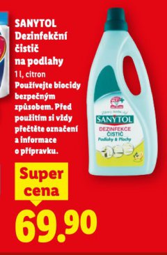 SANYTOL DEZINFEKČNÍ ČISTIČ NA PODLAHY