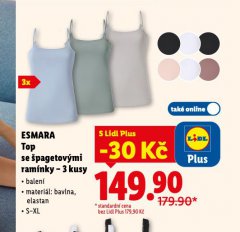 TOP SE ŠPAGETOVÝMI RAMÍNKY 3 KUSY