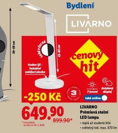 LIVARNO PRÉMIOVÁ STOLNÍ LED LAMPA