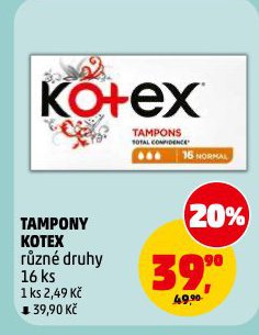 KOTEX TAMPONY