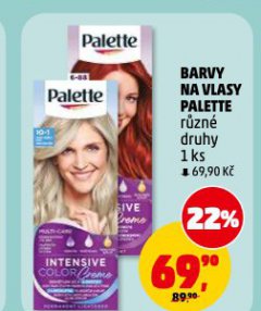 PALETTE BARVA NA VLASY