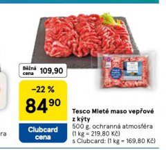 MLETÉ MASO VEPŘOVÉ Z KÝTY