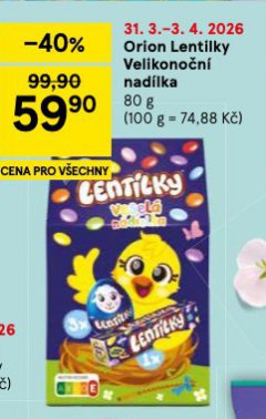 ORION LENTILKY VELIKONO�N� NAD�LKA