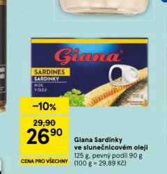 GIANA SARDINKY VE SLUNE�NICOV�M OLEJI