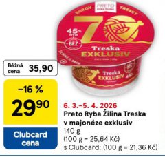 PRETO RYBA �ILINA TRESKA V MAJON�ZE EXKLUSIV