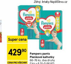 PAMPERS D�TSK� PLENKOV� KALHOTKY