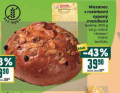 MAZANEC S ROZINKAMI SYPAN� MANDLEMI
