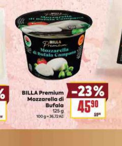 BILLA PREMIUM MOZZARELLA DI BUFALA