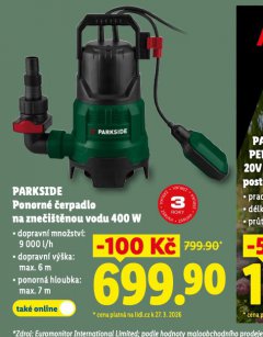 PONORN� �ERPADLO NA ZNE�I�T�NOU VODU 400 W