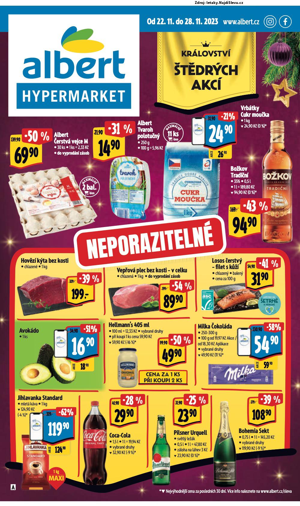 Strana 1 - leták Albert hypermarket (22. 11. - 28. 11. 2023)