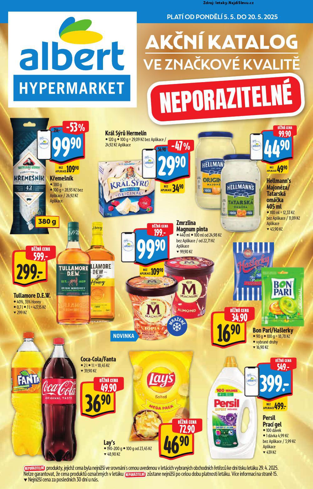 Strana 1 - leták Albert hypermarket (5. 5. - 20. 5. 2025)