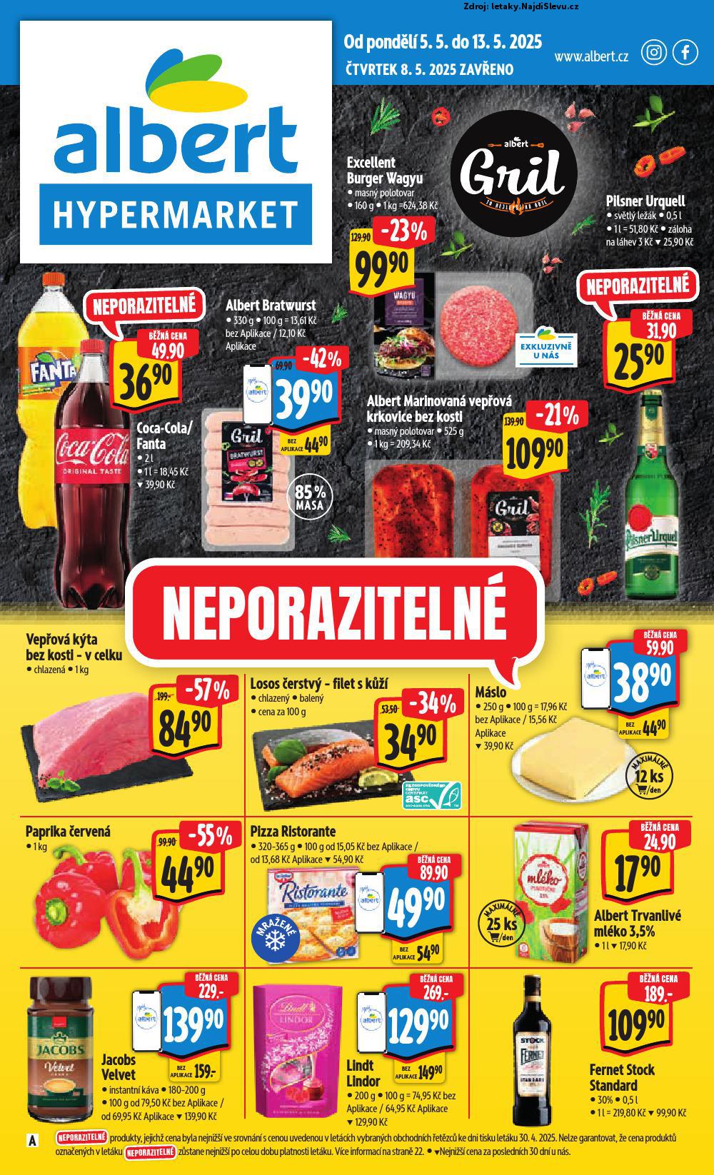 Strana 1 - letk Albert hypermarket (5. 5. - 13. 5. 2025)