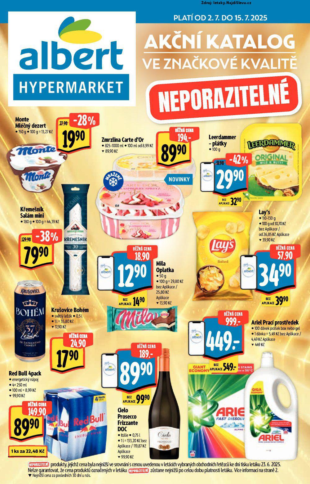 Strana 1 - leták Albert hypermarket (2. 7. - 15. 7. 2025)