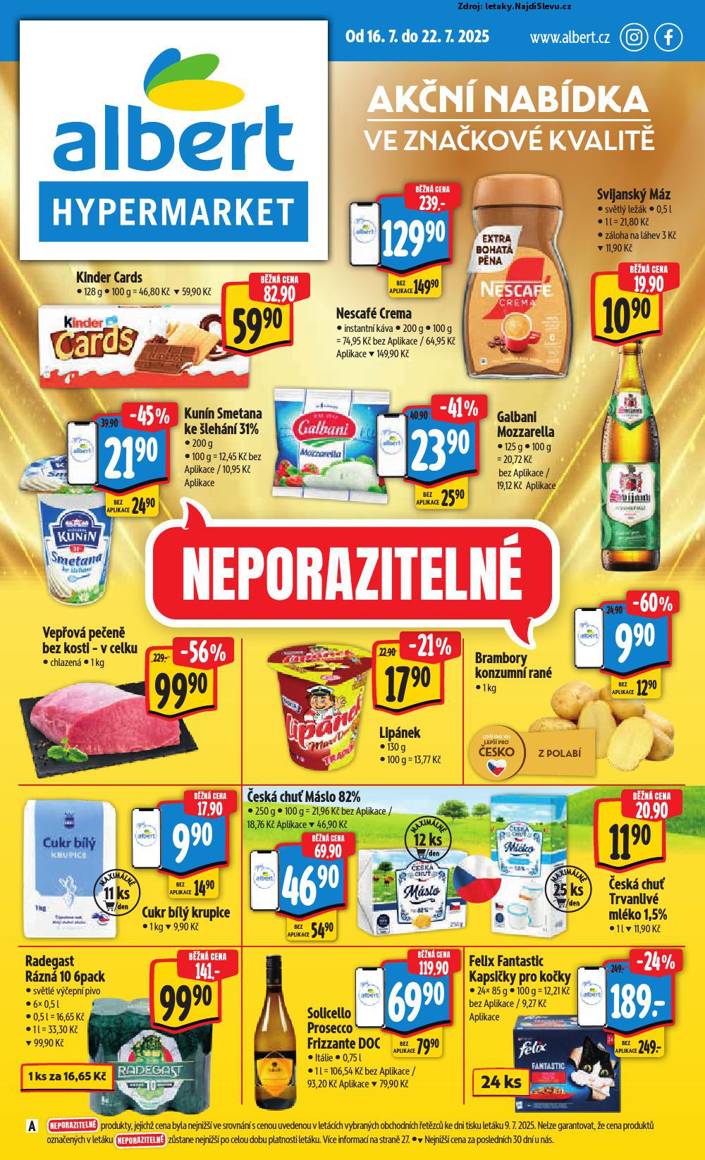 Strana 1 - letk Albert hypermarket (16. 7. - 22. 7. 2025)