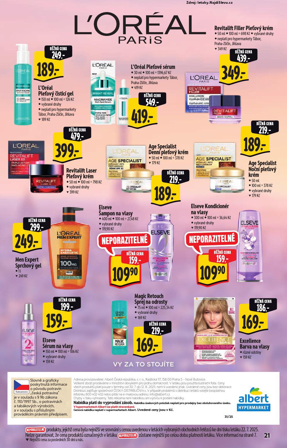 Strana 21 - leták Albert hypermarket (30. 7. - 12. 8. 2025)