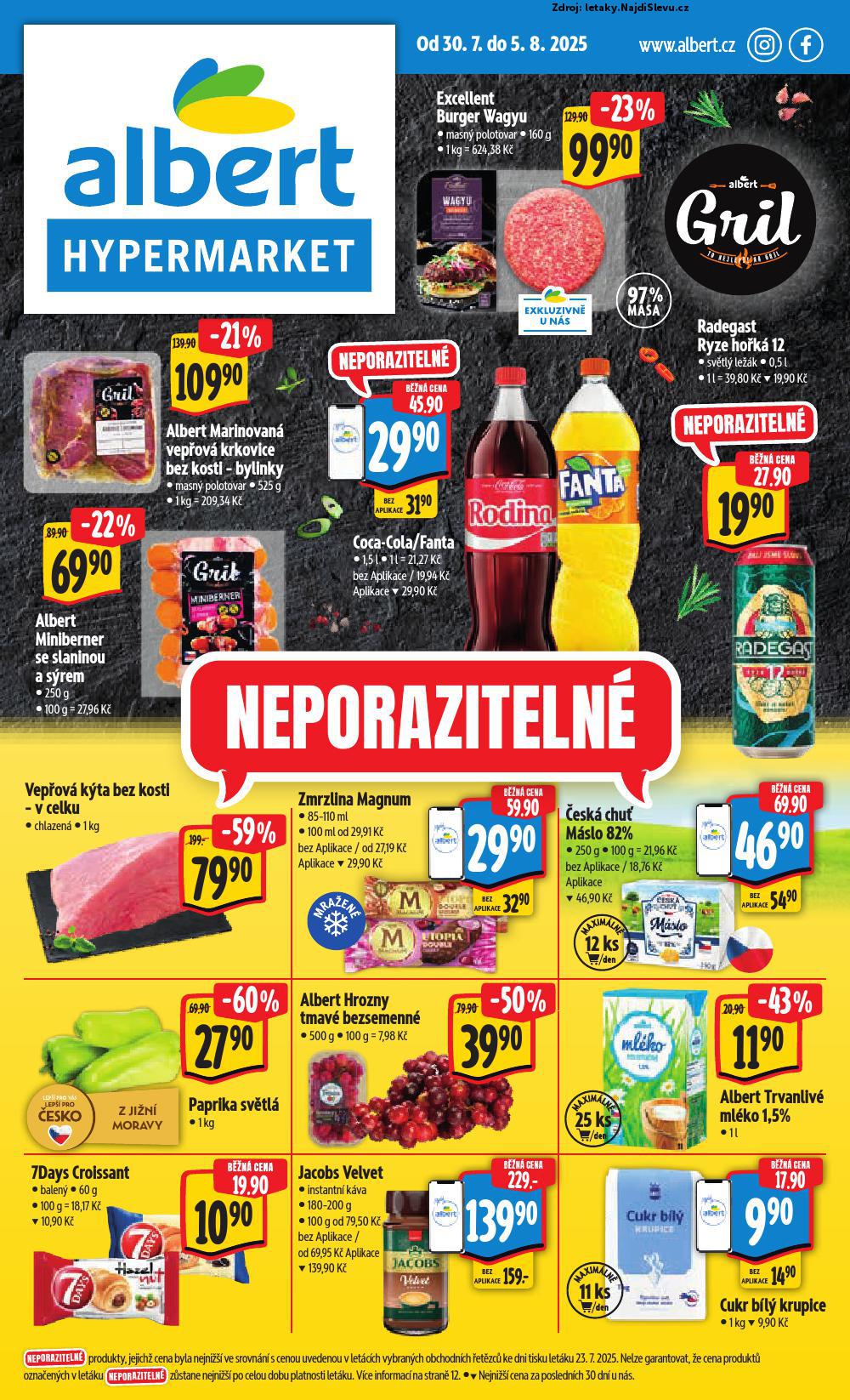 Strana 1 - leták Albert hypermarket (30. 7. - 5. 8. 2025)