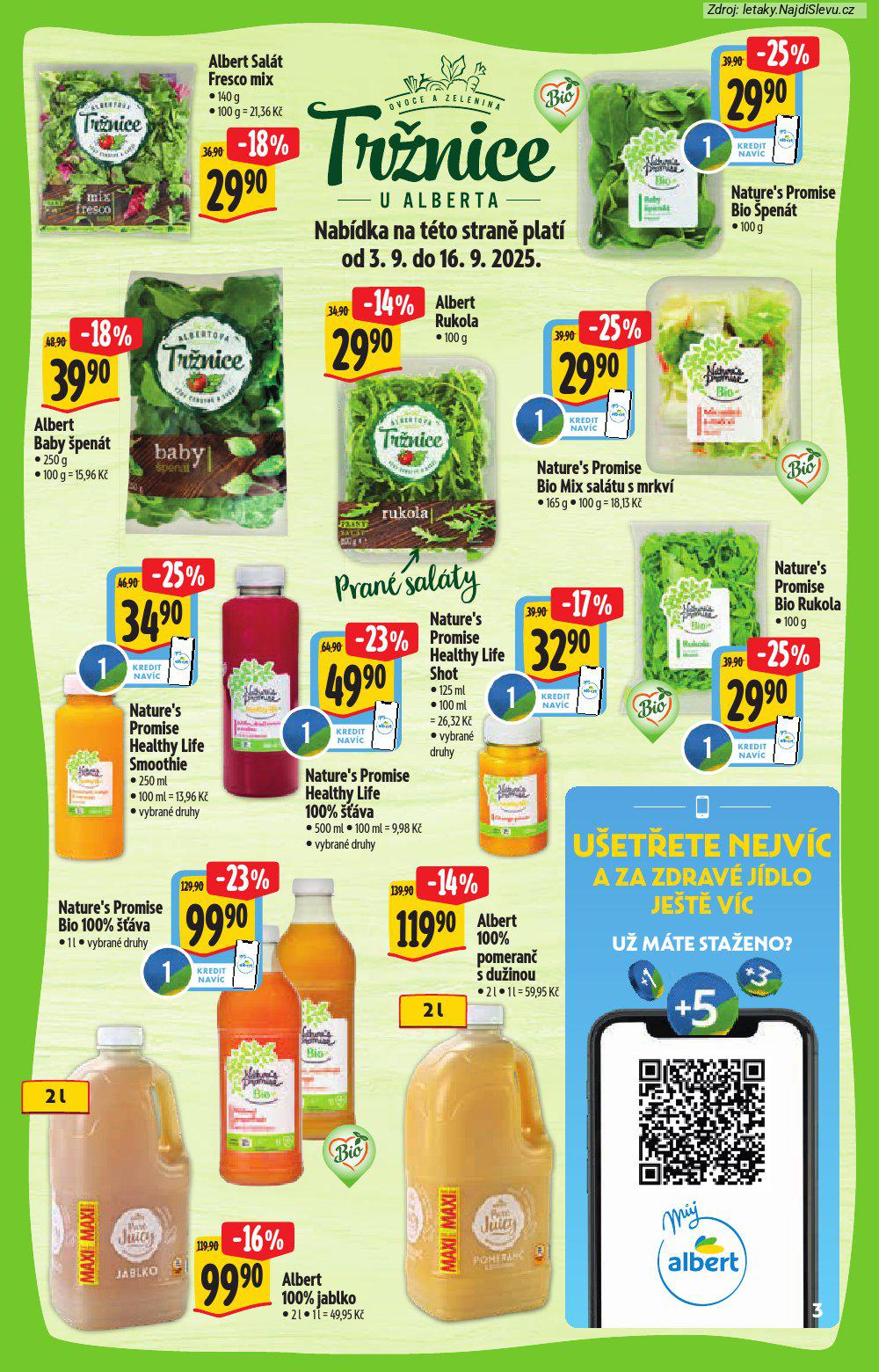 Strana 3 - letk Albert hypermarket (3. 9. - 30. 9. 2025)