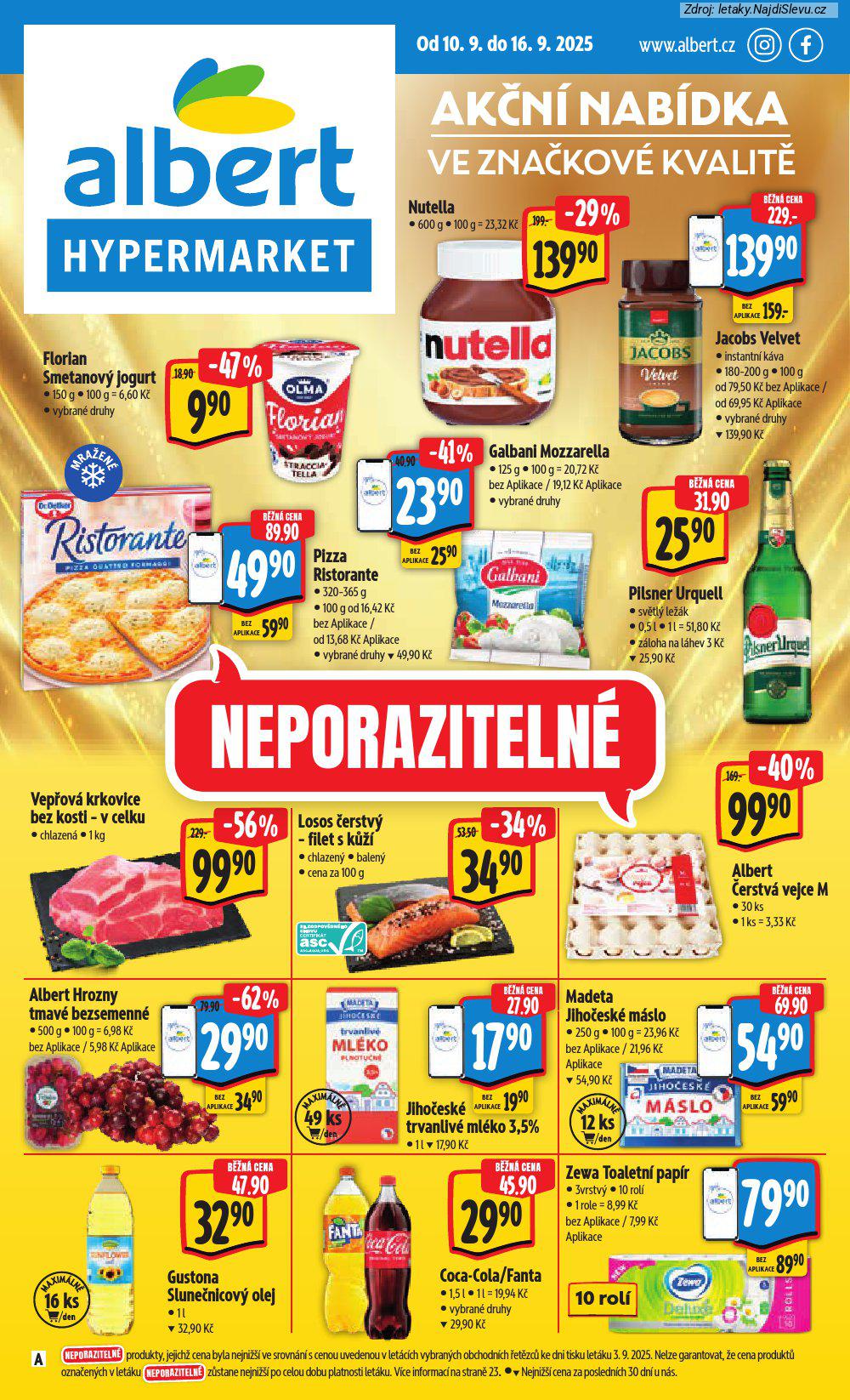 Letk Albert hypermarket (10. 9. - 16. 9. 2025) - strana 1 z 55