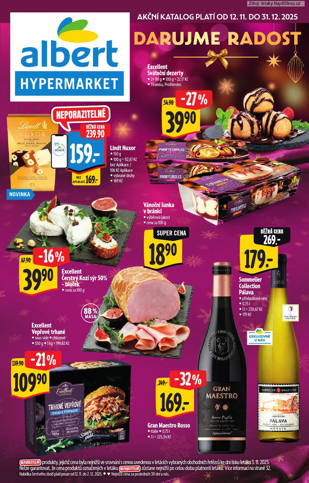 Let�k Albert hypermarket (12. 11. - 31. 12. 2025) - strana 1 z 40