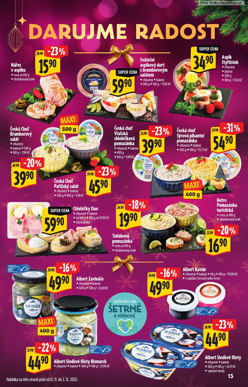 Strana 13 - let�k Albert hypermarket (12. 11. - 31. 12. 2025)