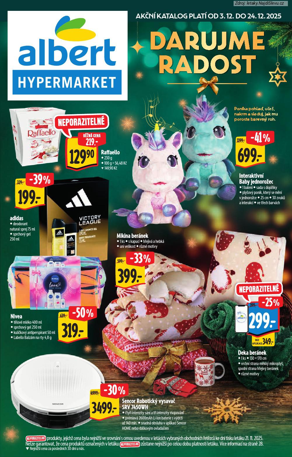 Let�k Albert hypermarket (3. 12. - 24. 12. 2025) - strana 1 z 32
