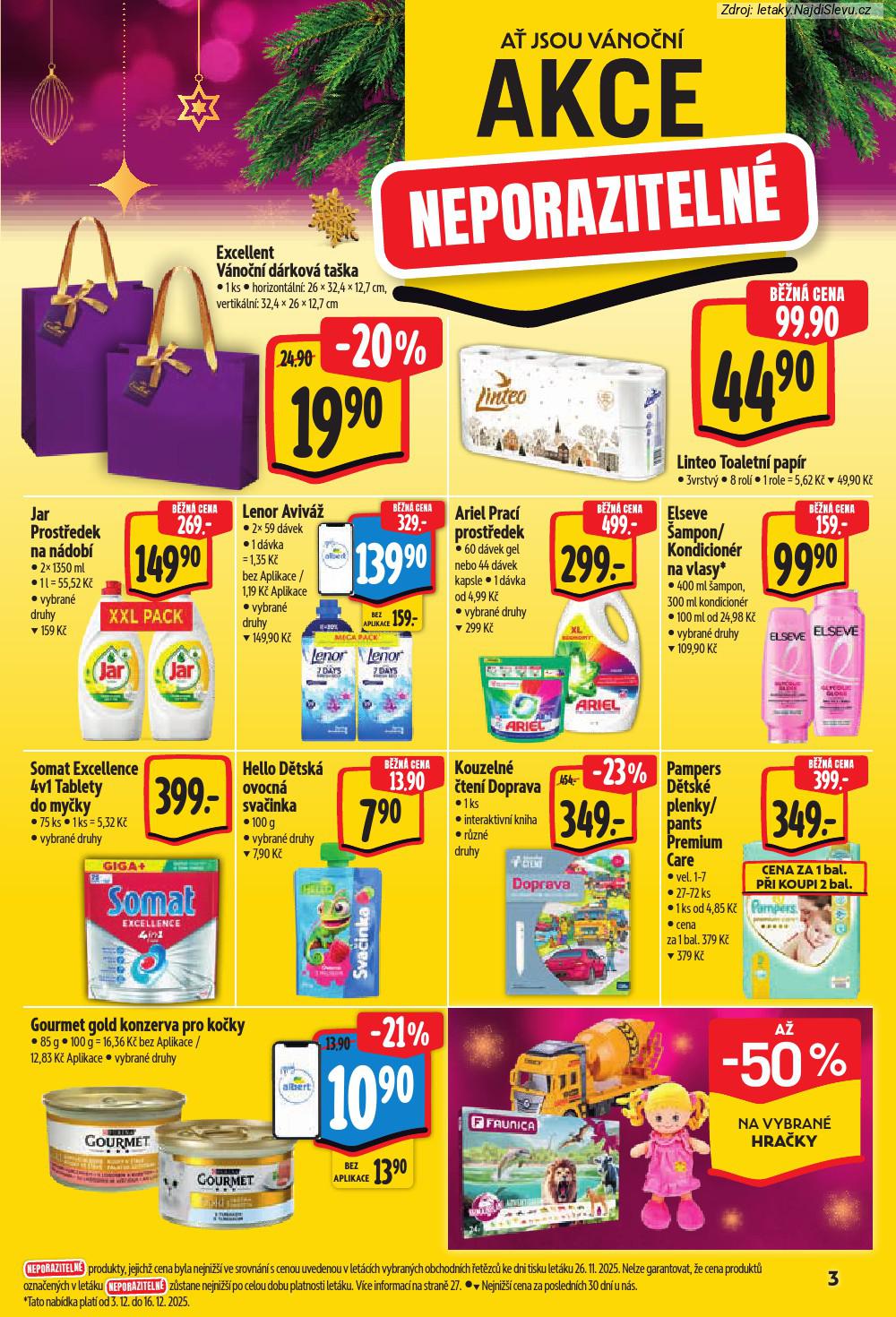 Let�k Albert hypermarket (3. 12. - 9. 12. 2025) - strana 7 z 52