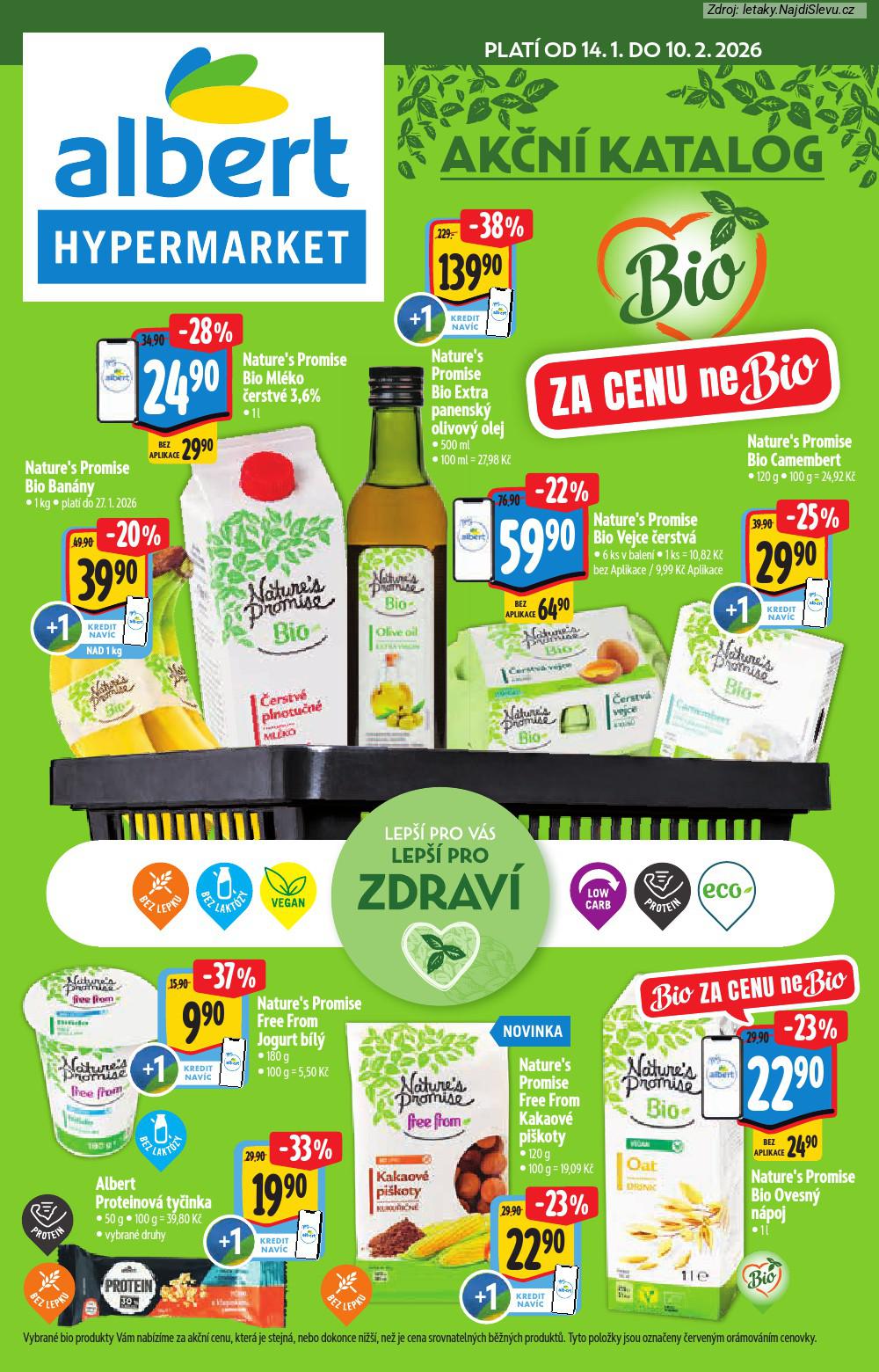 Let�k Albert hypermarket  Katalog BIO (14. 1. - 10. 2. 2026) - str. 1