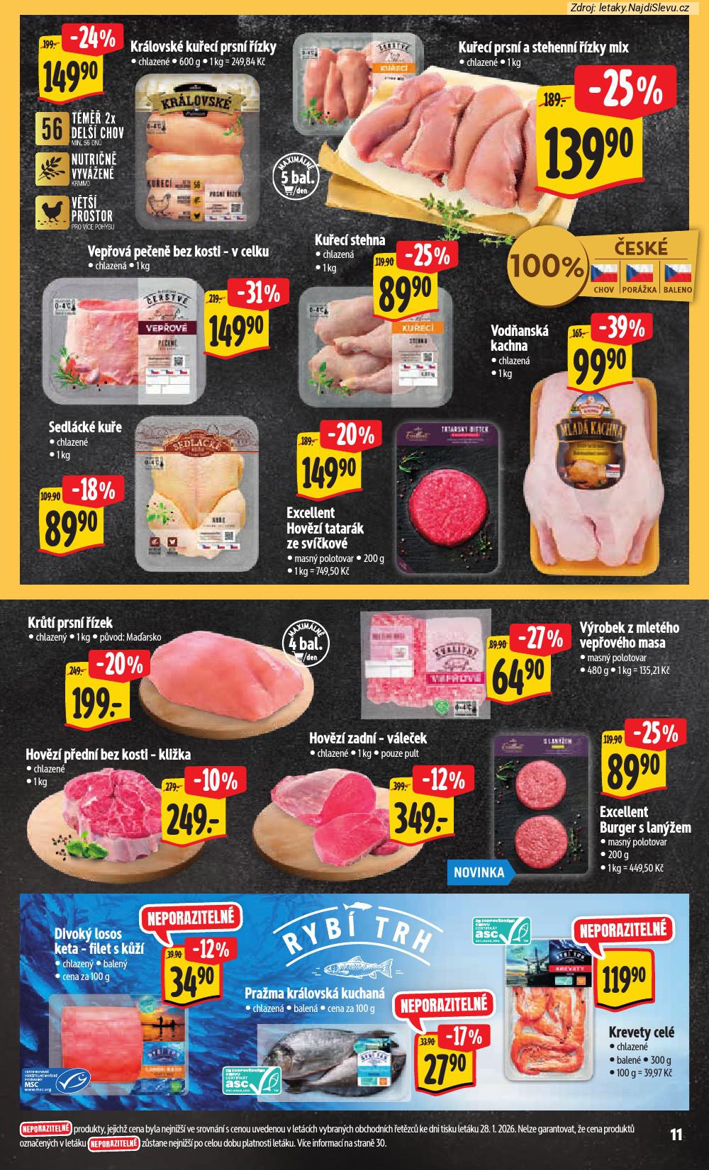Let�k Albert hypermarket  (4. 2. - 10. 2. 2026) - str. 19: Kr�lovsk� ku�ec�, Ku�ec� prsn�, Ku�ec� stehna, Vep�ov� pe�en�