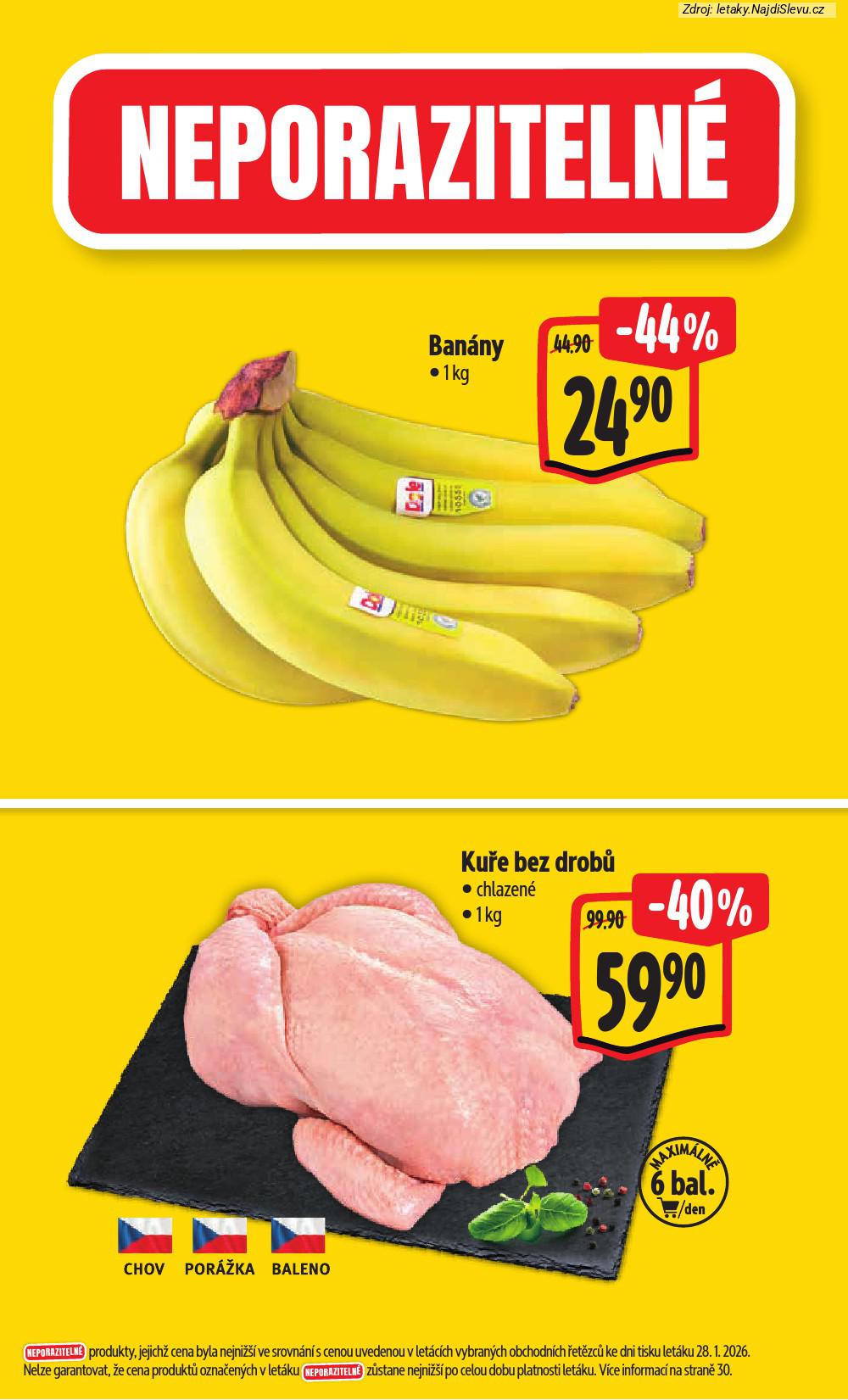 Let�k Albert hypermarket  (4. 2. - 10. 2. 2026) - str. 2: Ku�e bez, Ban�ny 1