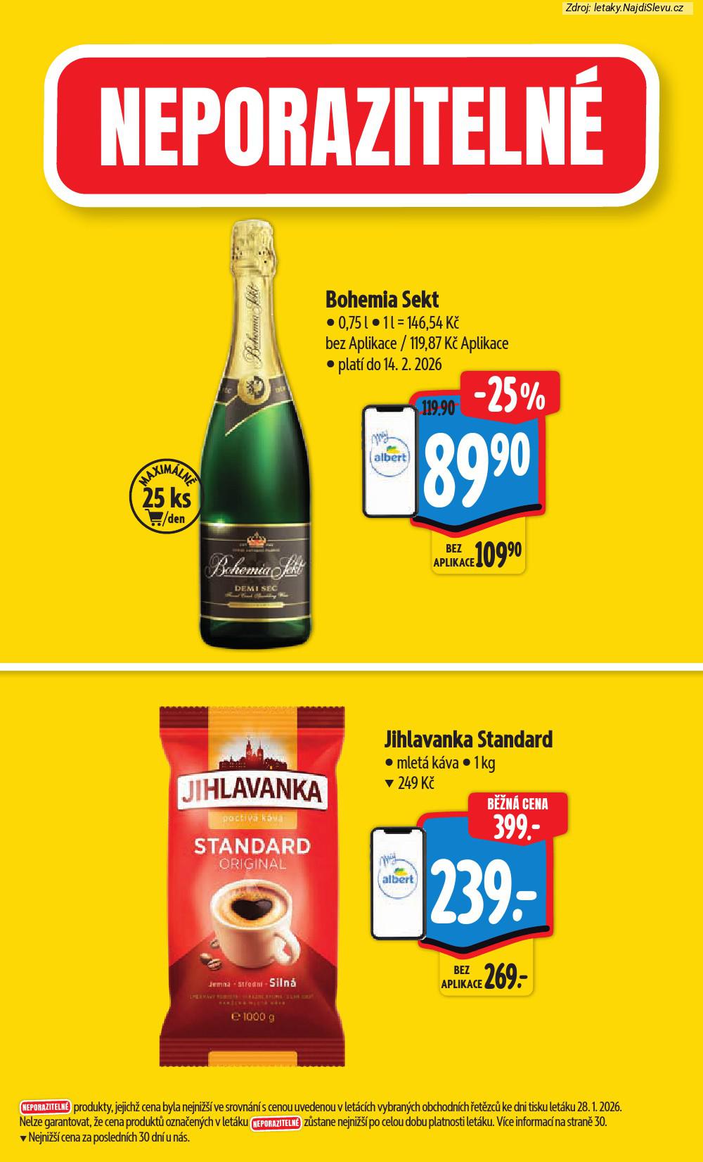 Let�k Albert hypermarket  (4. 2. - 10. 2. 2026) - str. 4: Jihlavanka Standard, Bohemia Sekt
