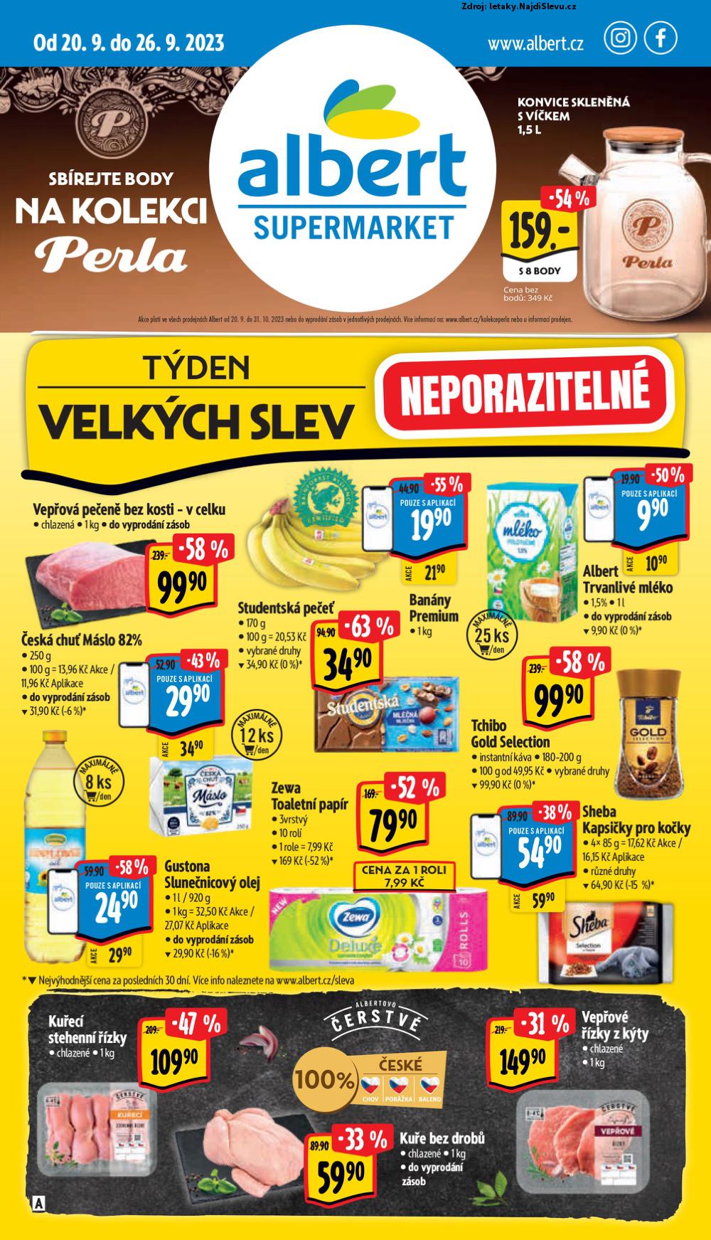 Strana 1 - leták Albert supermarket (20. 9. - 26. 9. 2023)