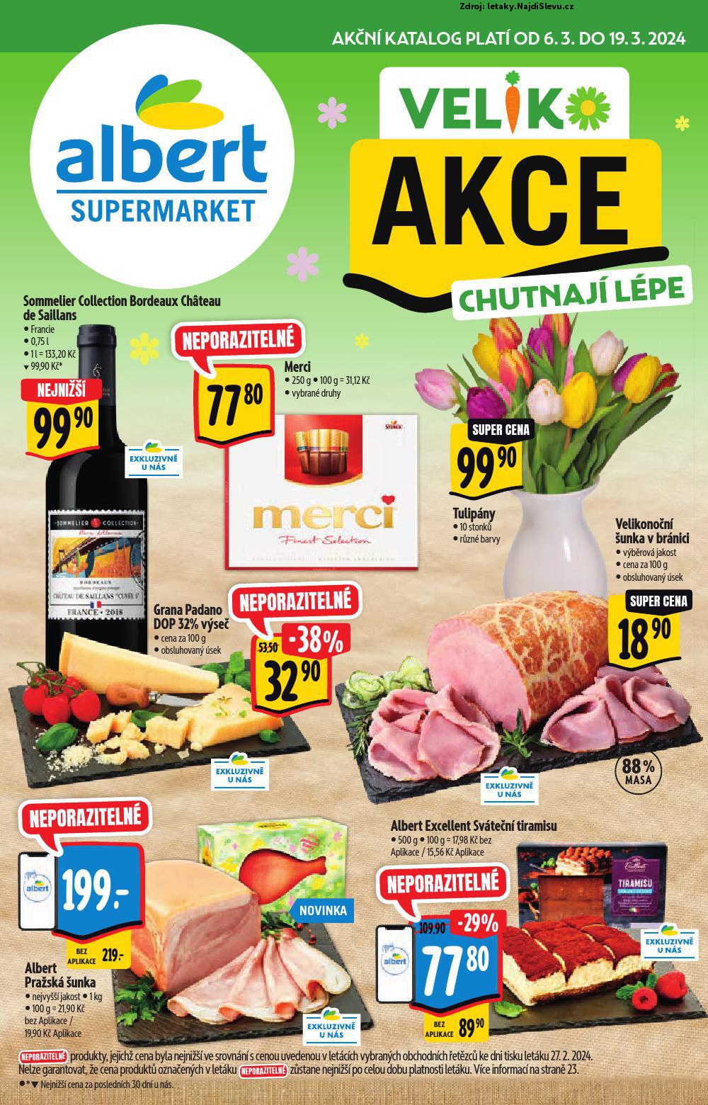 Strana 1 - letk Albert supermarket (6. 3. - 19. 3. 2024)